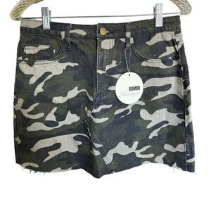 Rumor Boutique Green Camo Mini Skirt Military 90's Armycore Grunge Hunting